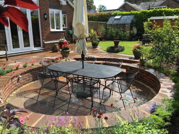 2 Indian Stone Patio Ideas in Popular Autumn Brown