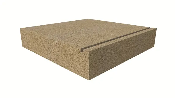 Illustration of slab, upside down, showing drip groove