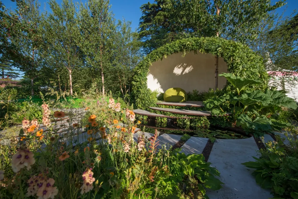 RHS Hampton Court 2015 Ideas for an Egyptian Limestone Patio London