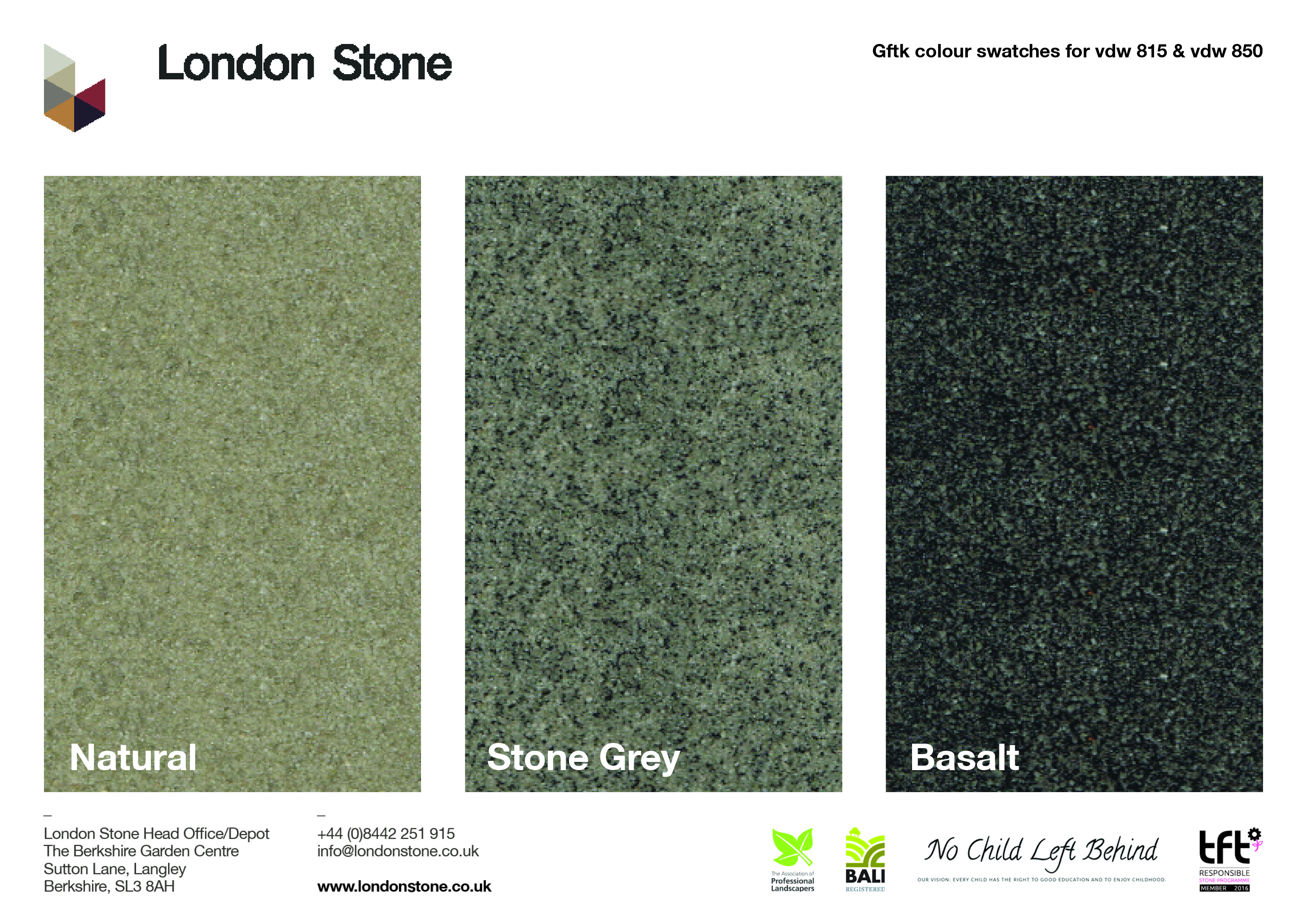 Indian Stone Colour Chart