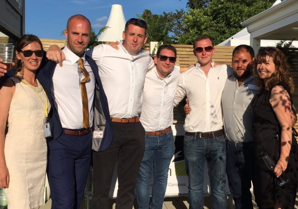Group shot at Hampton Court Flower Show 2017, including Matt Bradley