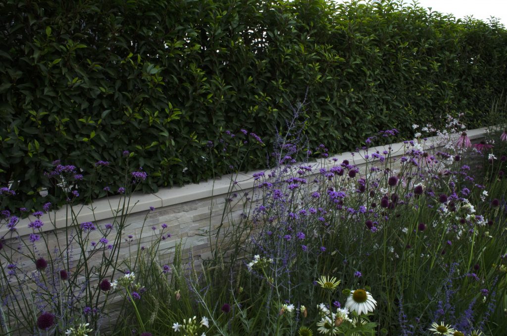 Mint sandstone cladding in The Phytosanctuary Garden, Tatton Park 2019, by Young Designer of the Year Kristian Reay.