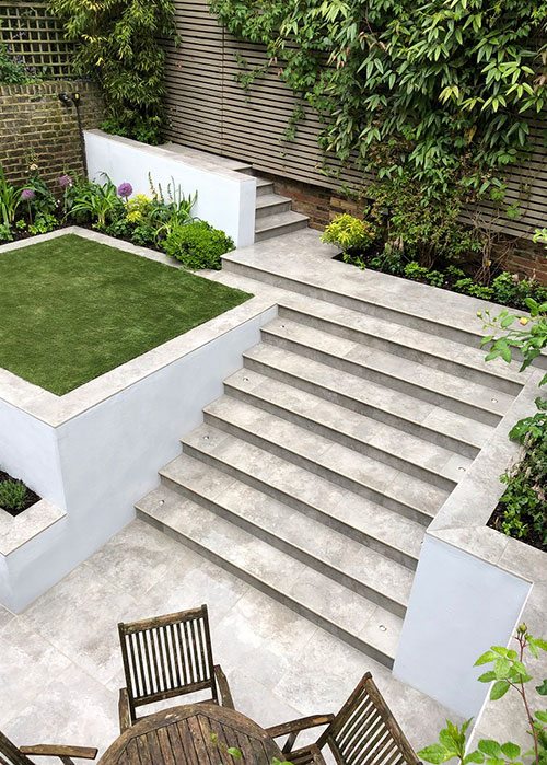 Porcelain Steps - Increasing Options Of Garden Design