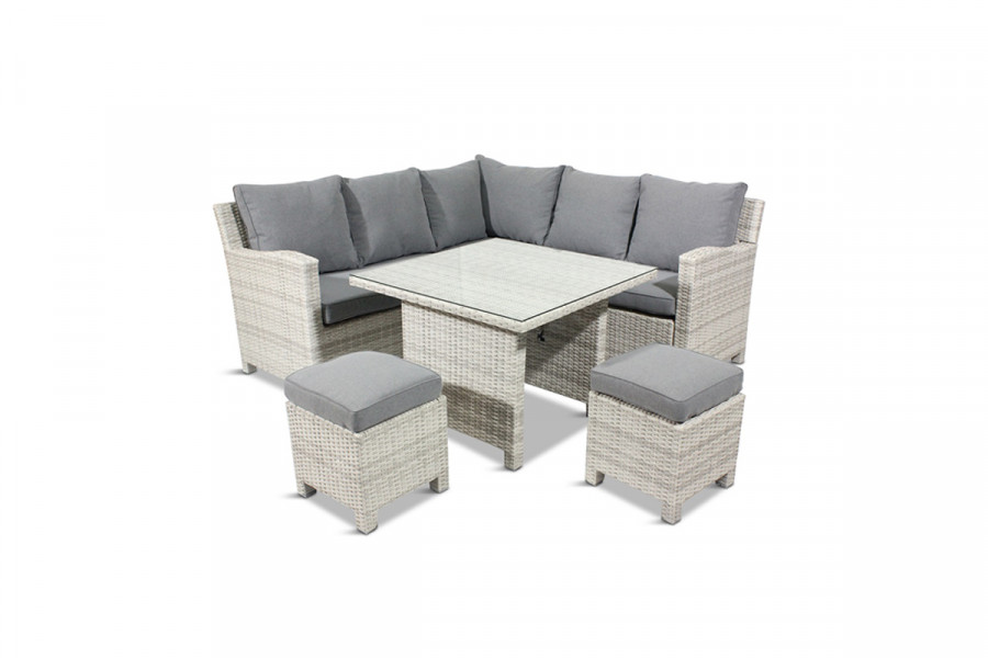 Grey Rattan Corner Garden Furniture | London Stone