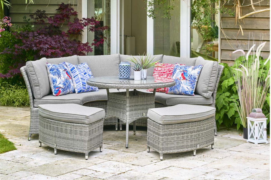 Add instant luxury to the garden with rattan furniture.