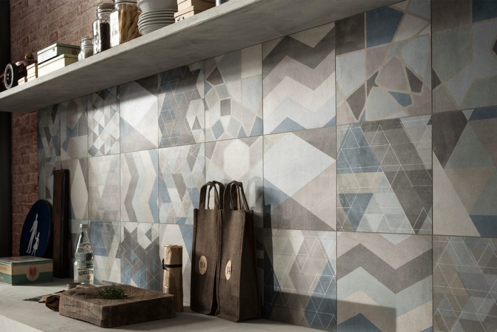 Use porcelain tiles on the walls to make a statement. 