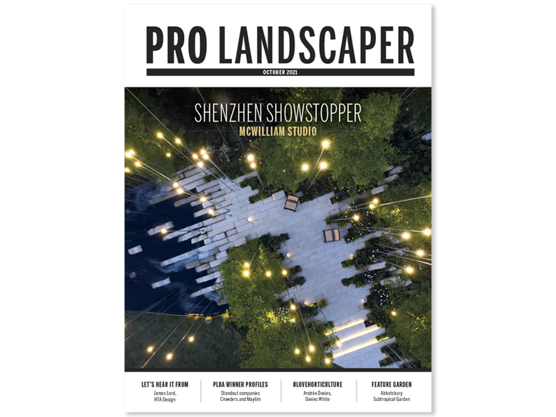 Cover of the October 2021 edition of Pro Landscaper magazine