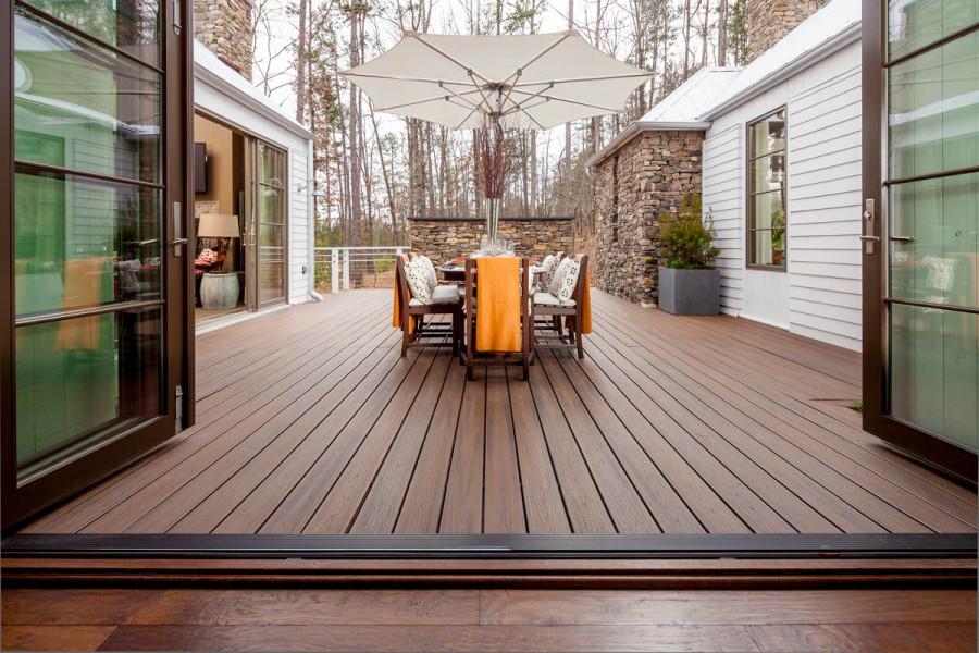 Trex uses durable decking materials that come in a variety of colours and designs