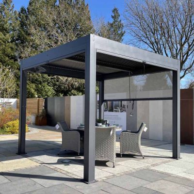 Our Dark Grey Metal Pergola is both robust and stylish