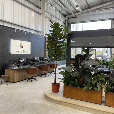 Modern in design, the ground floor of the new London Stone Birmingham Showroom features a dedicated customer service area