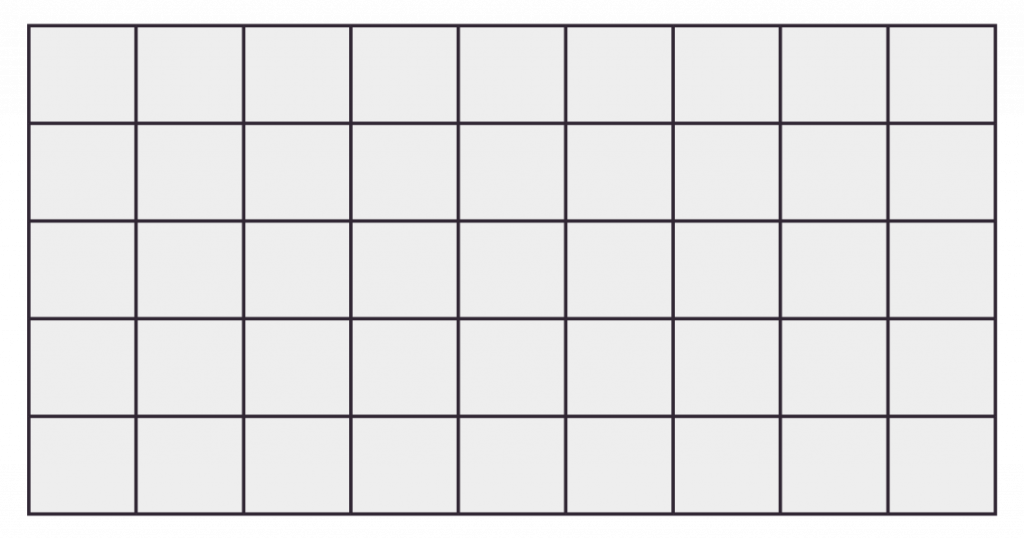 The square grid pattern works with any square size