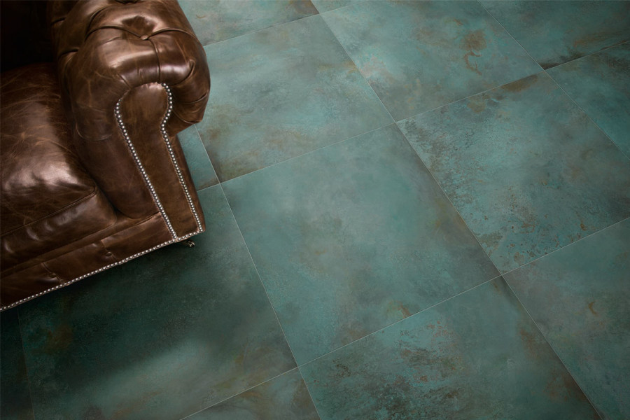 Our TC Mint Porcelain Tiles are metallic and ideal for underfloor heating use