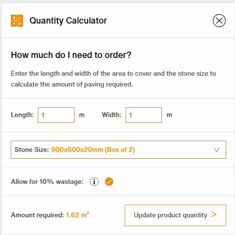 Paving quantity calculator