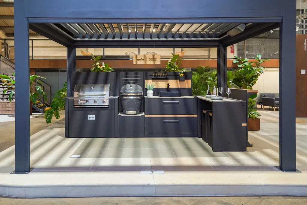 A Grillo Outdoor Kitchen in Every London Stone Showroom