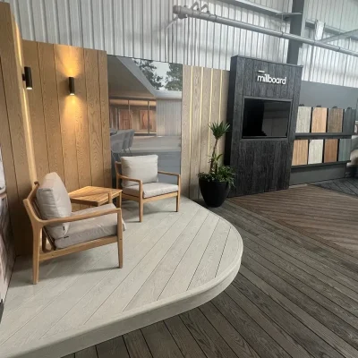 Millboard decking and cladding displays, Birmingham showroom