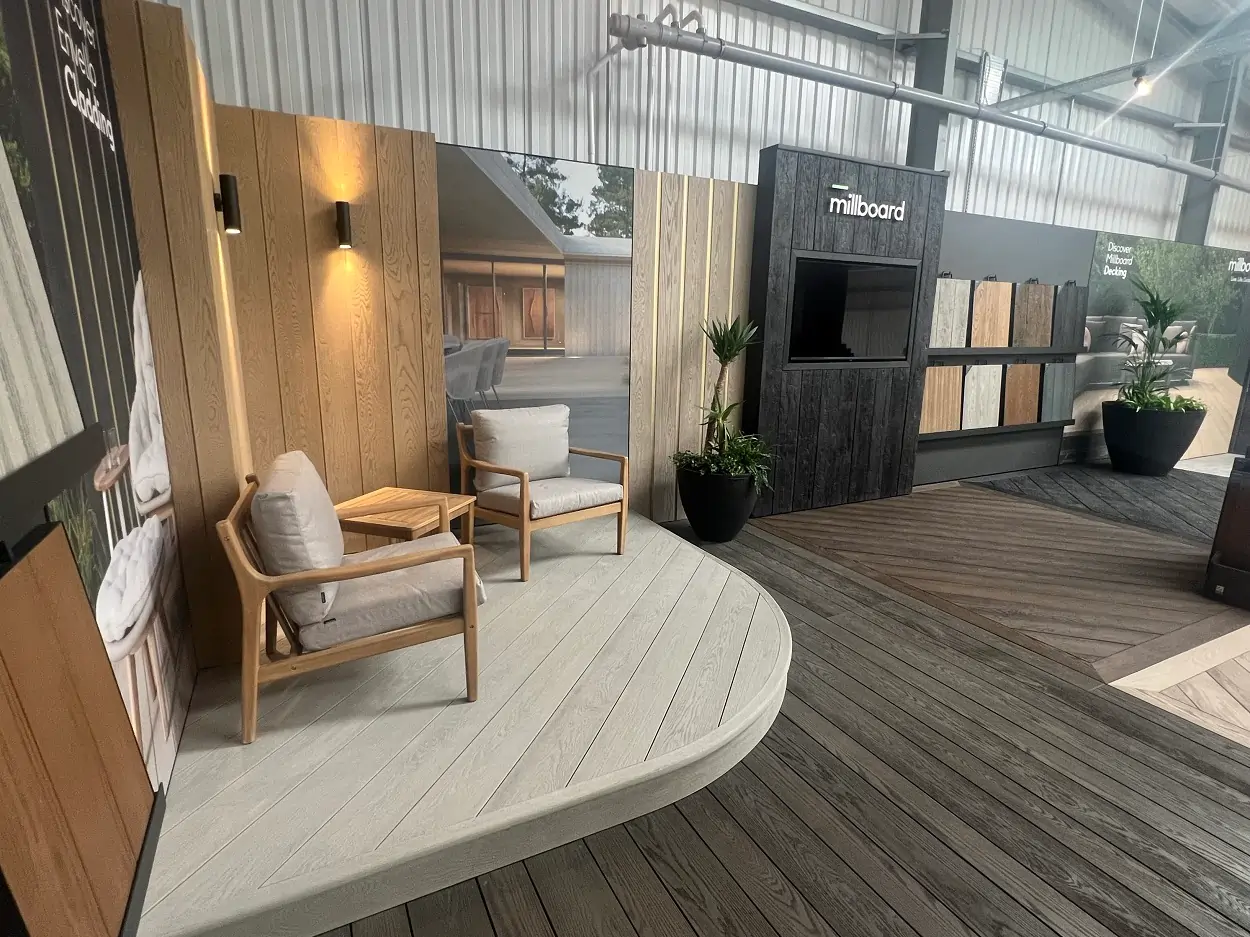 Millboard decking and cladding displays, Birmingham showroom