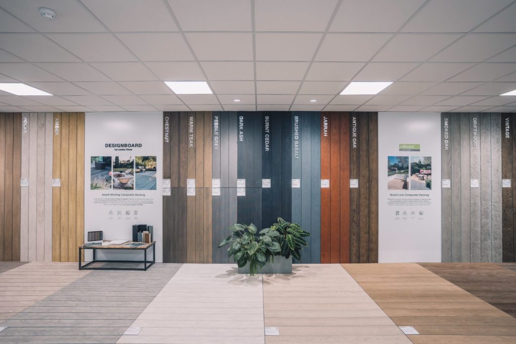 DesignBoard display on floor and wall, Birmingham showroom