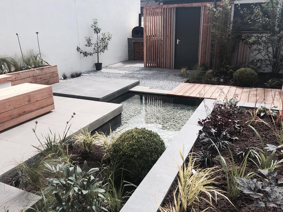 Garden in Arbroath, built by Boxelder Landscapes, designed by Tracy McQue